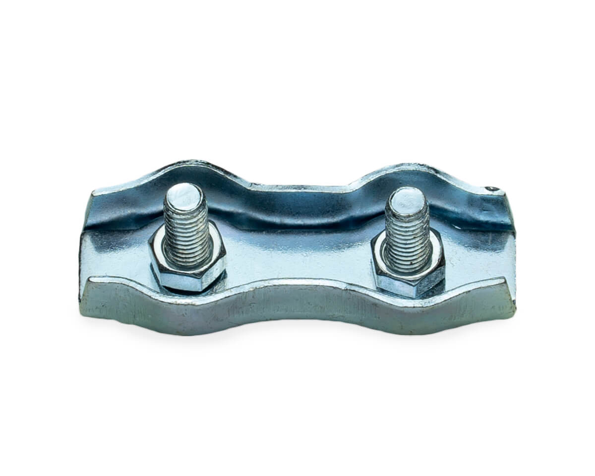 Зажим для стальных канатов 4 мм, двойной, оцинк. (упак/50шт)