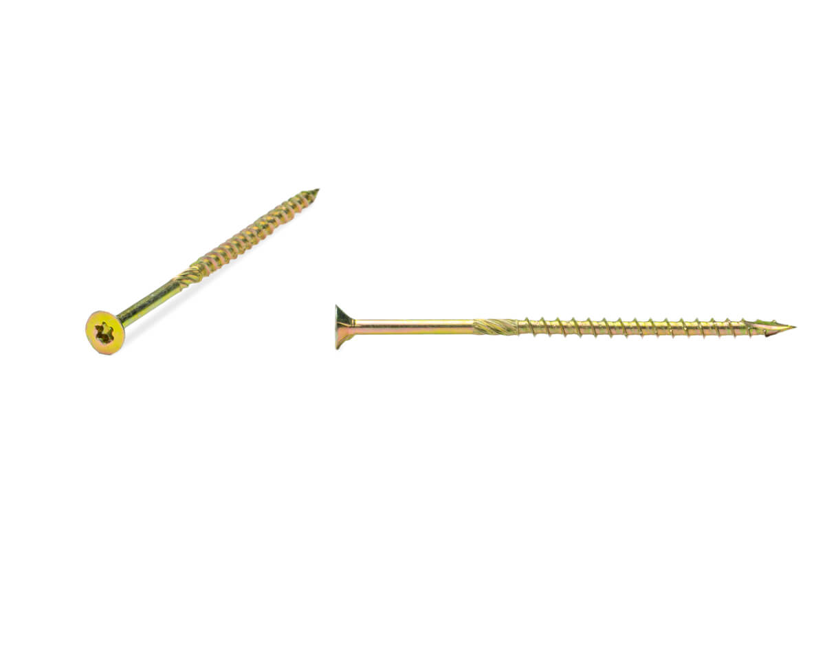 Саморез конструкционный 5.0х100, потай, желтый цинк, ЕКТ (кор. с окном/150шт)