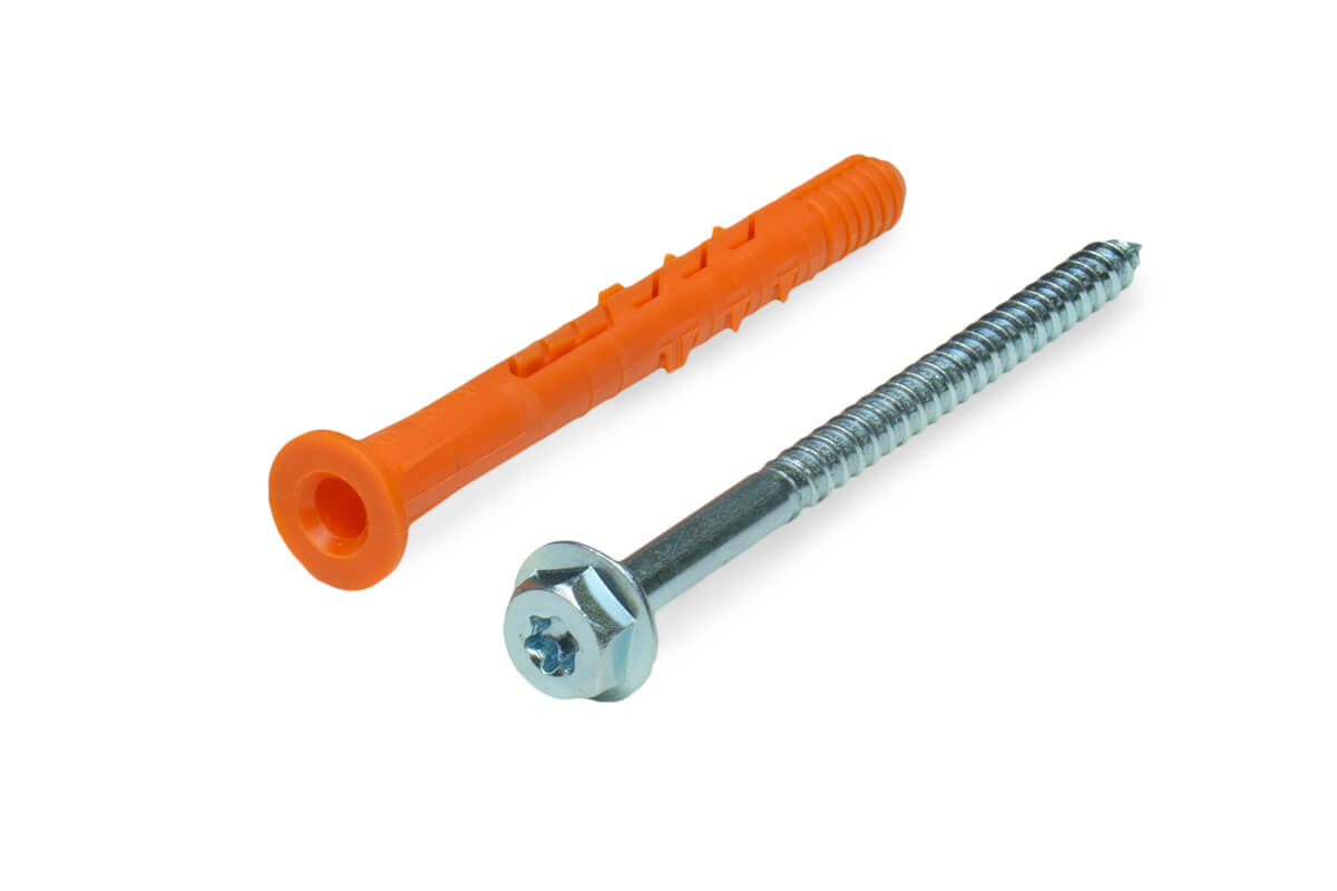Рамный дюбель, шуруп с п/ш под ключ/TX, 10x100 RD-H, НЕЙЛОН EКТ (упак/25шт)