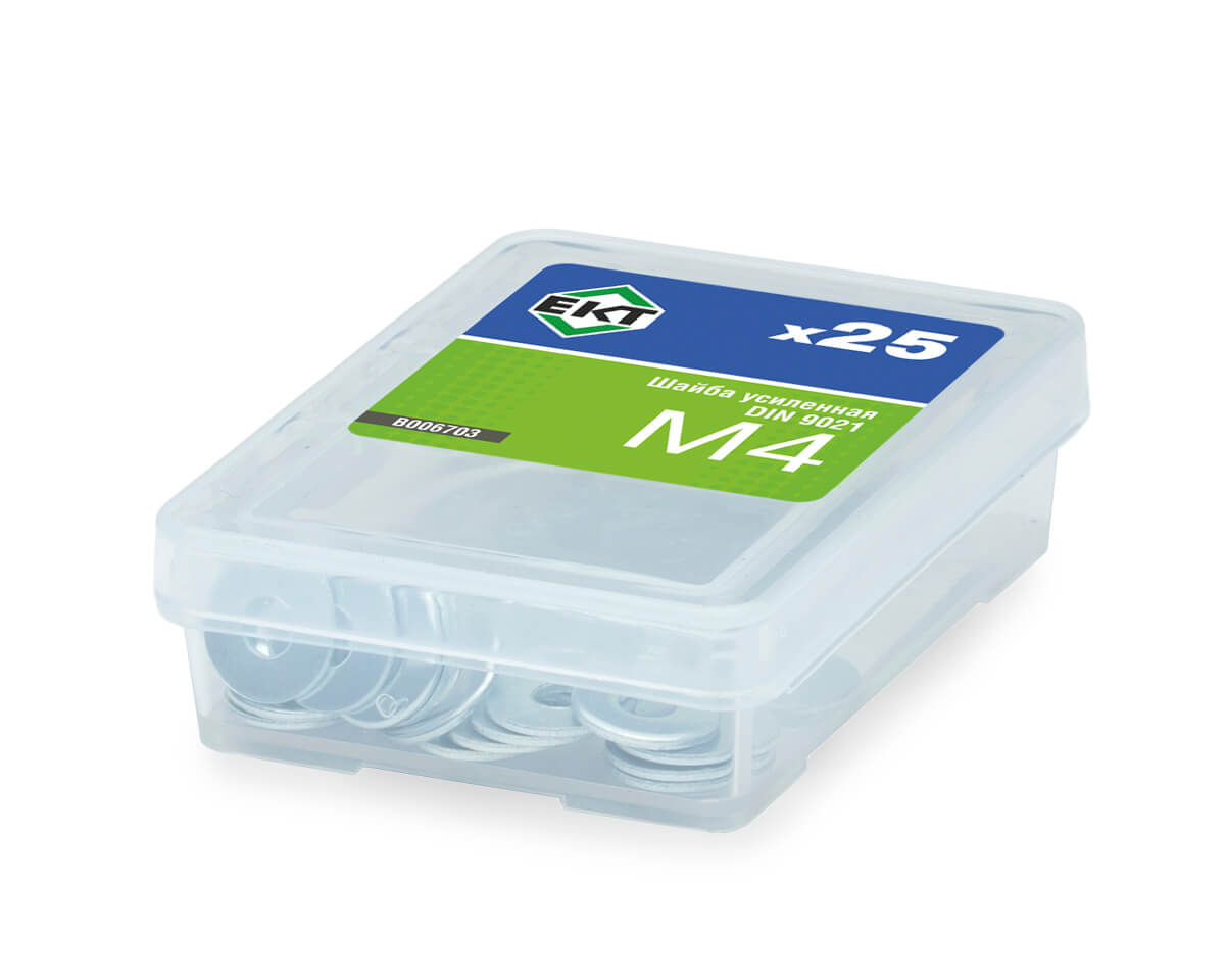 Шайба М4 усиленная, цинк, прочн.4,8 DIN9021 (упак/25шт)