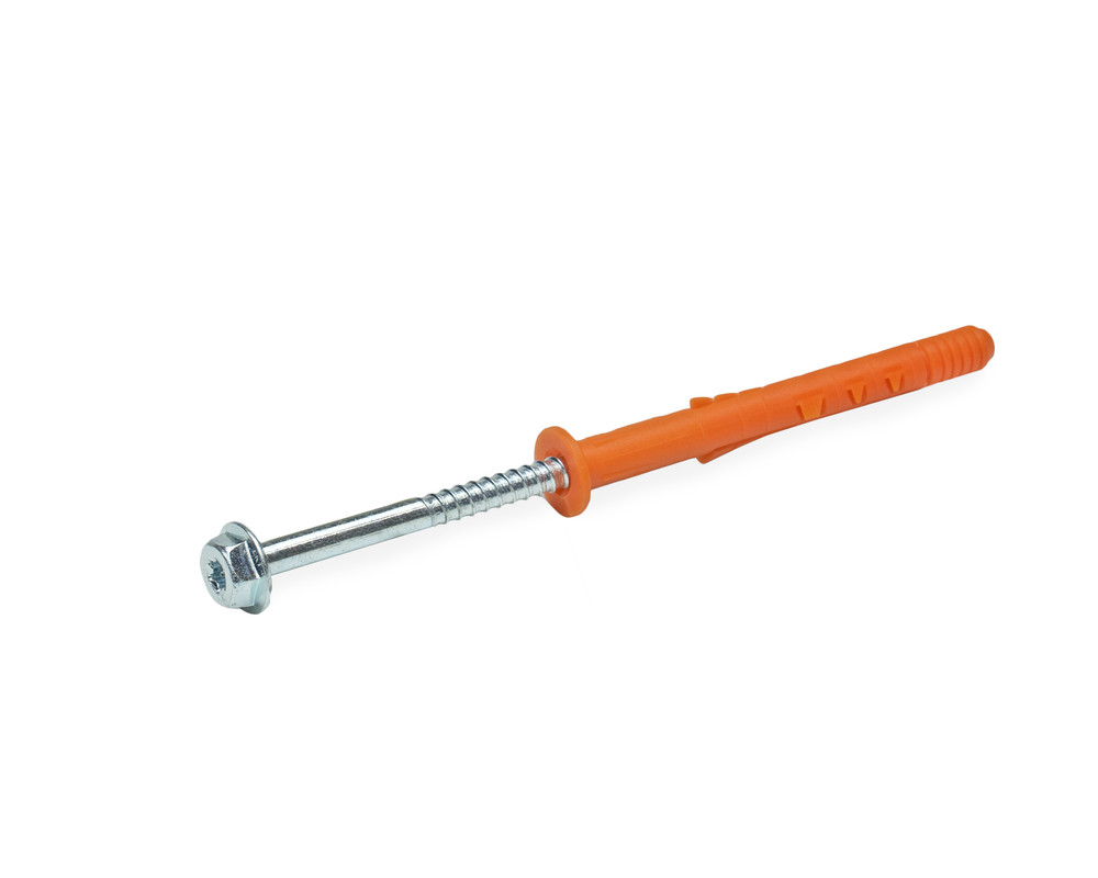 Рамный дюбель с шурупом ЕКТ RD-H 10x100 цилиндр, НЕЙЛОН (с этик./1шт)