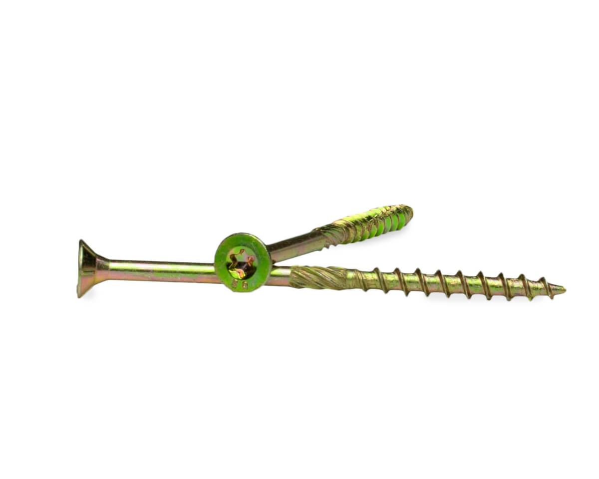 Саморез усиленный по дереву TORX25 5.0x80, потай, желт. цинк (упак/35шт)