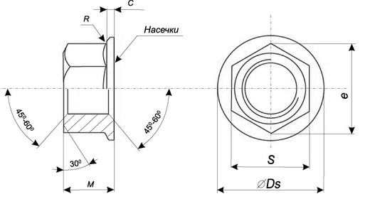 Гайка с фланцем М20 (упак/25шт)