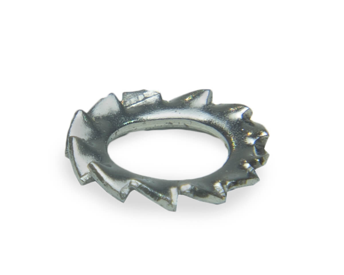 Шайба стопорная, с наружными зубьями M4, DIN6798A, НЕРЖ. СТАЛЬ (упак/1.000шт)