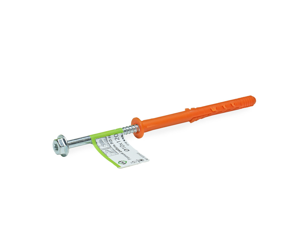 Рамный дюбель с шурупом ЕКТ RD-H 10x120 цилиндр, НЕЙЛОН (с этик./1шт)