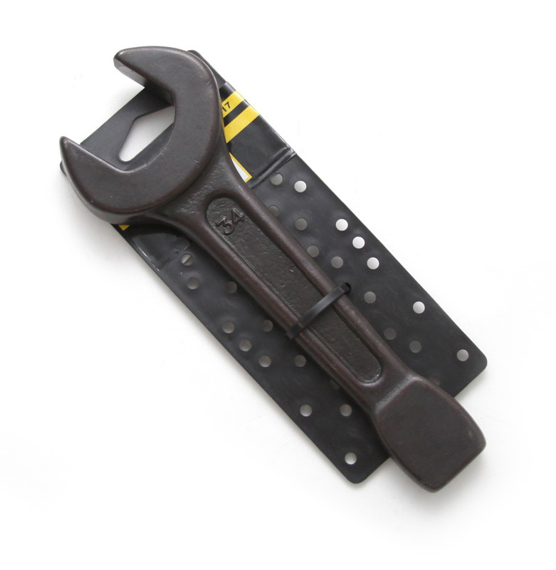 Ключ ударно-силовой рожковый упорный 34мм, CrV KERN (шт)