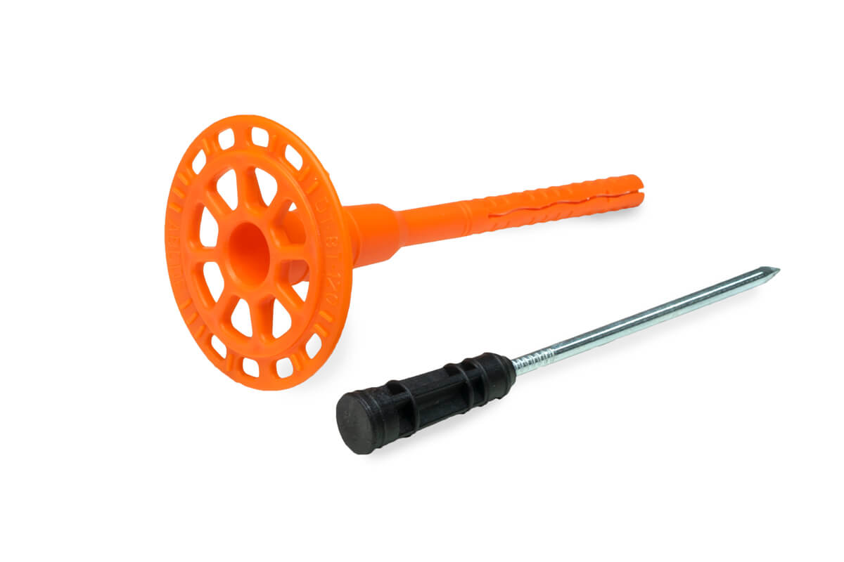 Дюбель тарельчатый 8х120 со стальным гвоздем с высокоэфф. термоголовкой DT-8T-120 (упак/300шт)