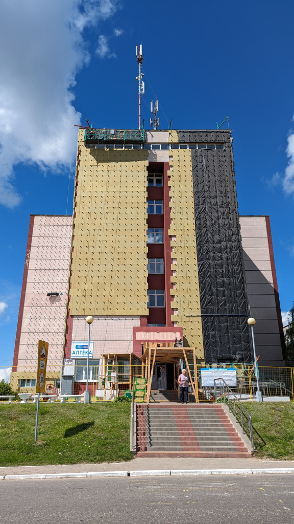 Крепеж ЕКТ на объекте ЦРБ г. Мяделя