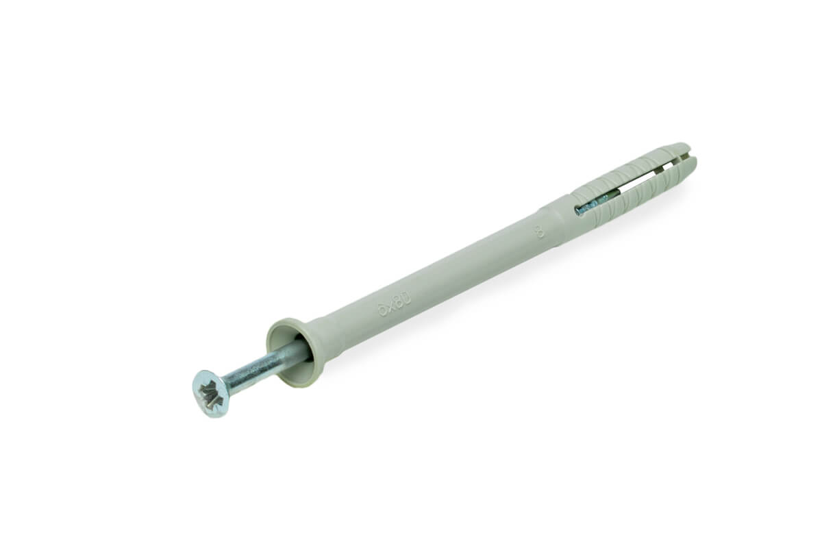 Дюбель-гвоздь GL, 6x80 потай, нейлон, ЕКТ (упак/1.300шт)