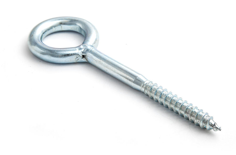 Шуруп с кольцом 12х300, с резьбой по дереву, оцинк. (упак/50шт)
