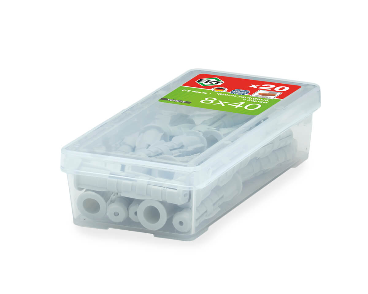 Распорный дюбель с бортом KEW KSD S 8х40, НЕЙЛОН (упак/20шт)