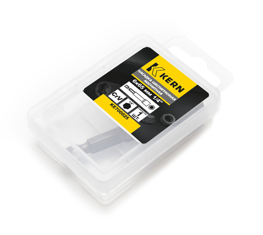 Насадка шестигранная магнитная 6х65мм 1/4