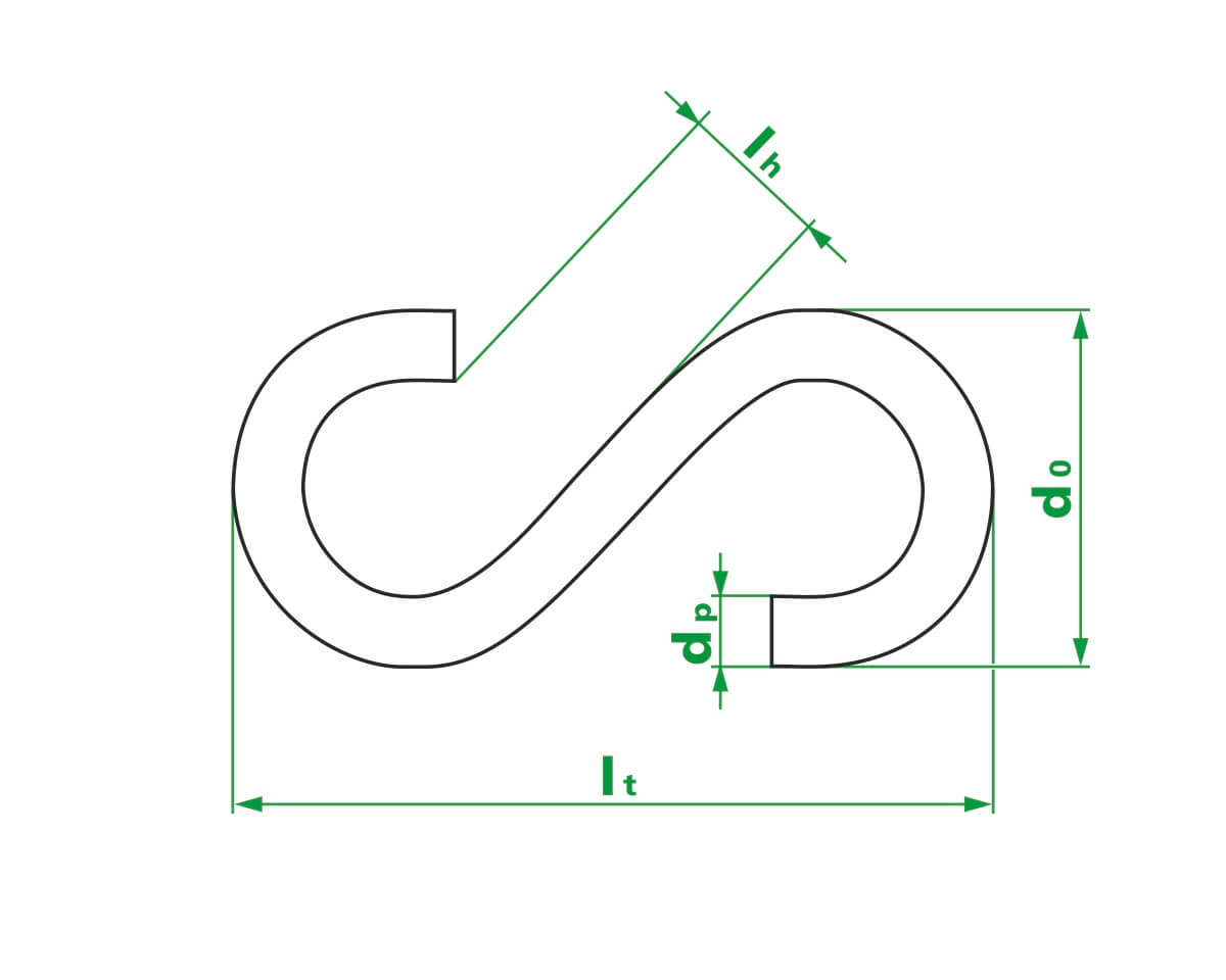 Крючок S-образный М4, цинк (упак/10шт)