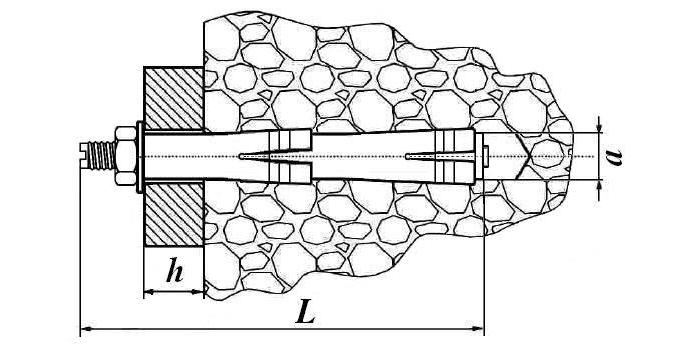 Анкерный болт с гайкой двух/трех- распорный SAWT 14х180 (упак/15шт)