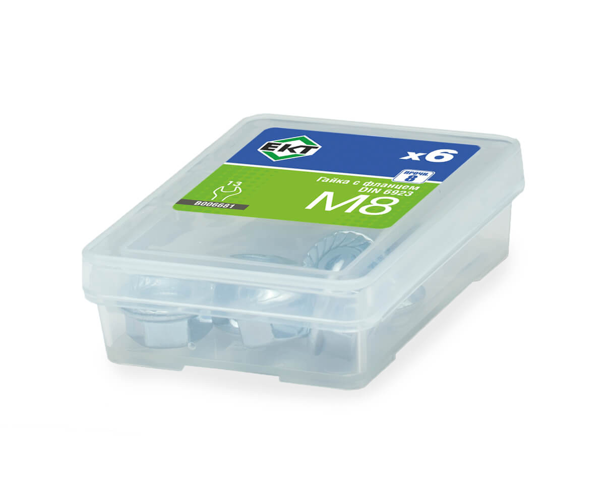 Гайка M 8 с фланцем (упак/6шт)