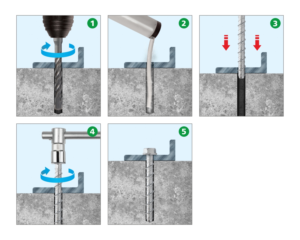 Анкер-шуруп с шестигр. головкой CS-H 10х75 (упак/25шт)