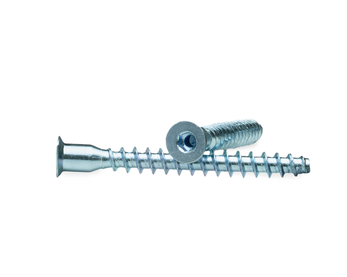 Мебельный шуруп-стяжка, 6.3х50 потай, внутр. 6гр.+ключ для монтажа, в пласт.контейнере, ЕКТ (упак/50