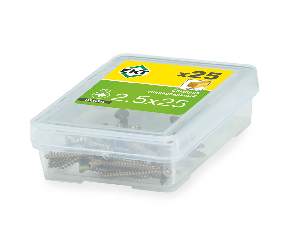 Саморез, желтый цинк 2.5х25 (упак/25шт)