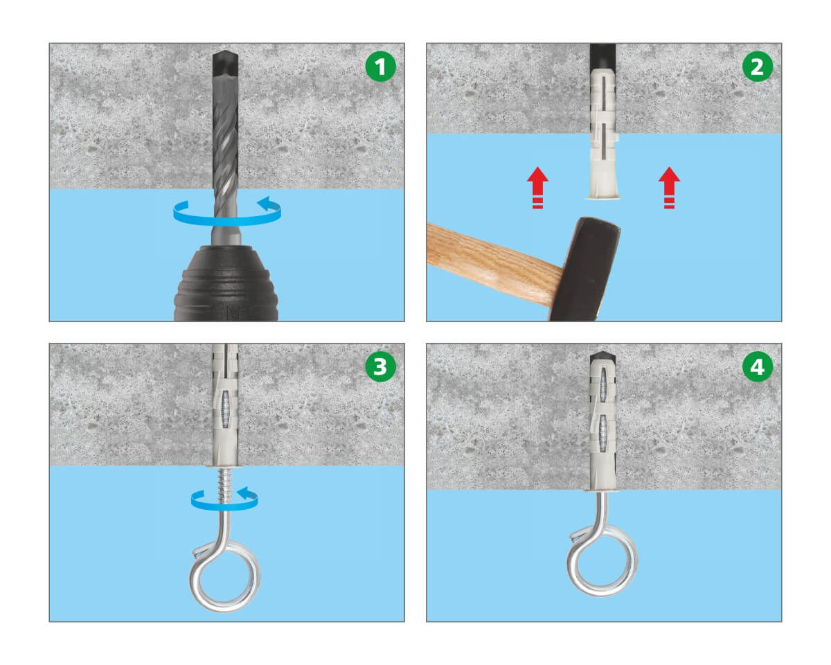 Дюбель распорный 5х25 KSD S с бортом, НЕЙЛОН KEW (упак/50.000шт)