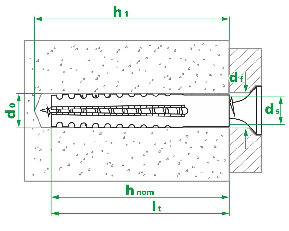 Универсальный металлический дюбель 6х32 (упак/100шт)