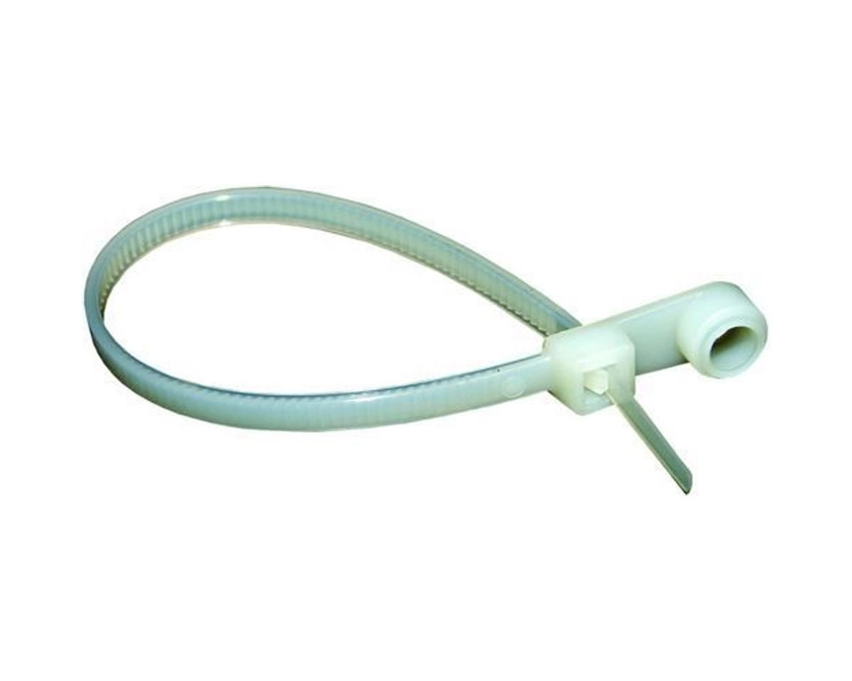 Кабельная стяжка с установочным отверстием 3.6х150, белая (упак/100шт)