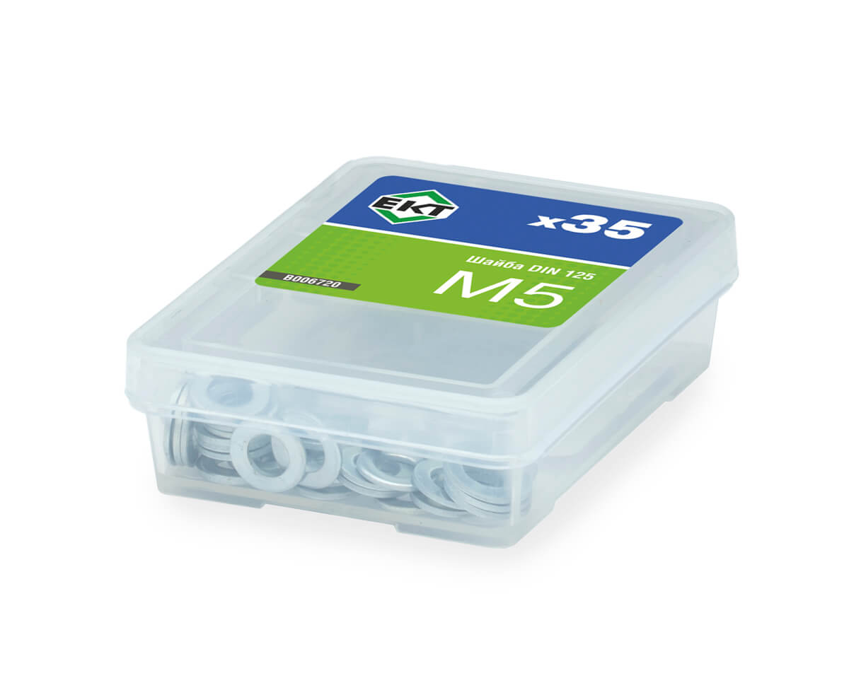 Шайба М 5, цинк, DIN125 (упак/35шт)