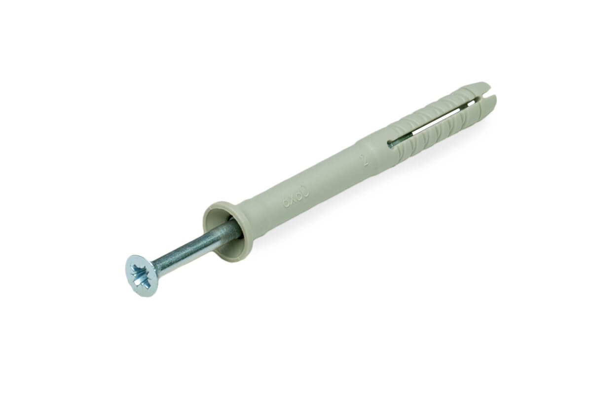 Дюбель-гвоздь GL, 6x60 потай, нейлон, ЕКТ (упак/80шт)