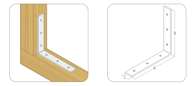 Узкий уголок 40x40x17/1,5 KW2/O, желтый цинк (шт)