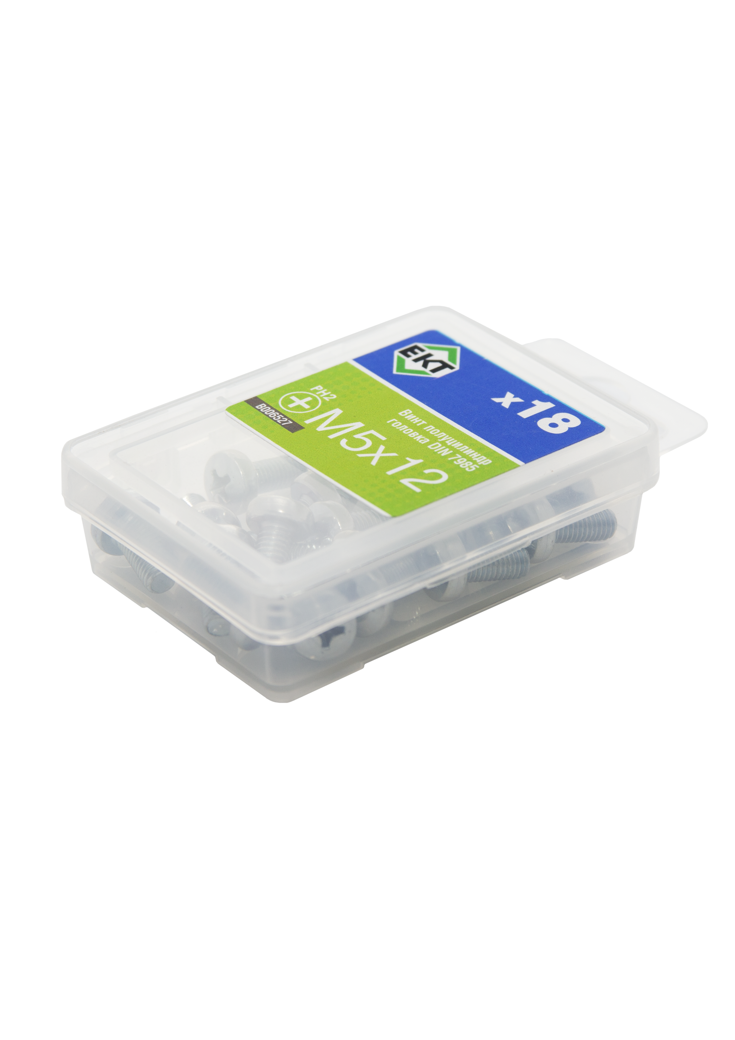 Винт 5х12 полуцилиндр. головка Ph, цинк, прочн. 4.8 DIN 7985 (упак/18шт)