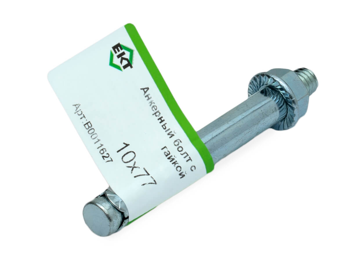 Анкерный болт с гайкой 10х77 (с этик./1шт)