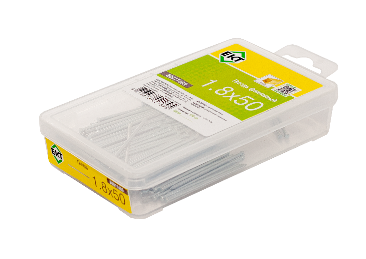 Гвоздь финишный 1,8х50, оцинкованный, в пласт. контейнере (упак/0,15кг)