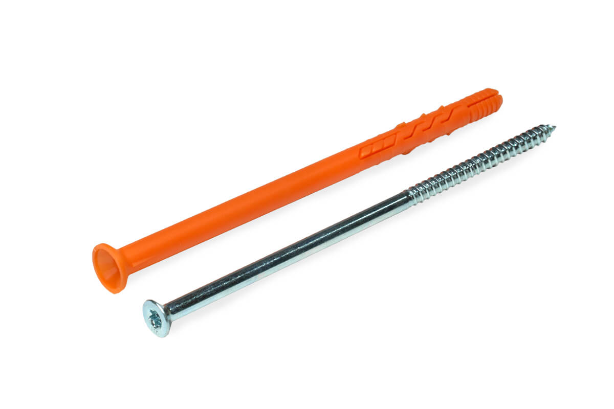 Рамный дюбель с пот/борт., шуруп потай TX, 10x180 RD-X, НЕЙЛОН ЕКТ (упак/25шт)