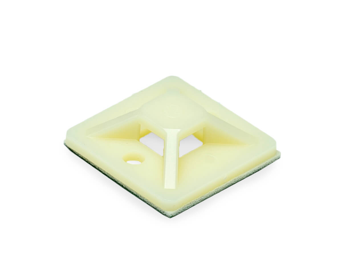 Площадка для кабельного бандажа ТМ-30, белая, самокл., 2 отверстия под шуруп (упак/100шт)