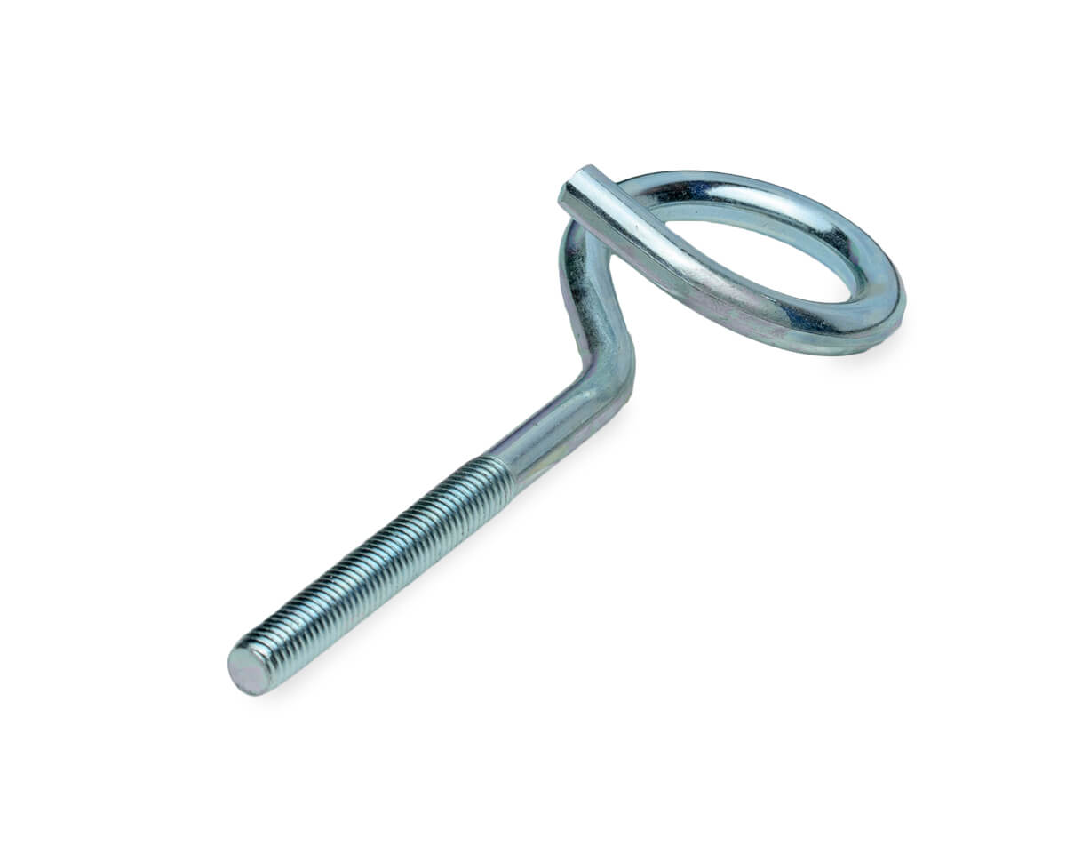 Крюк качельный с метрической резьбой 8х80, прочн. 4.8 (упак/25шт)