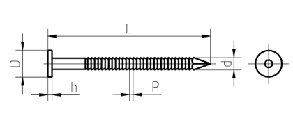 Гвоздь ершеный 3,1/3,4х60, РБ (упак/5кг)