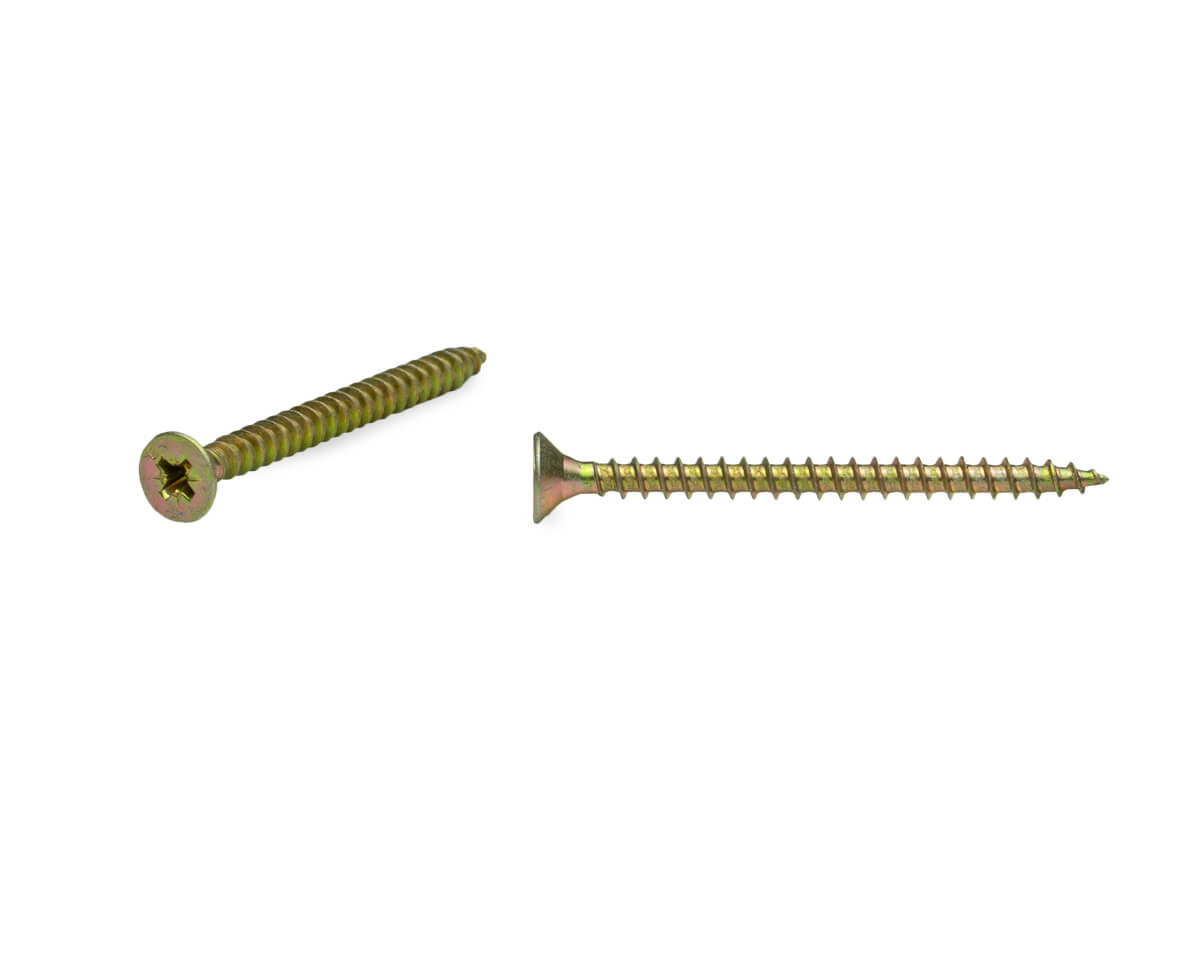 Саморез универсальный 5.0х60, желтый цинк, в коробке с окном, ЕКТ (упак/250шт)