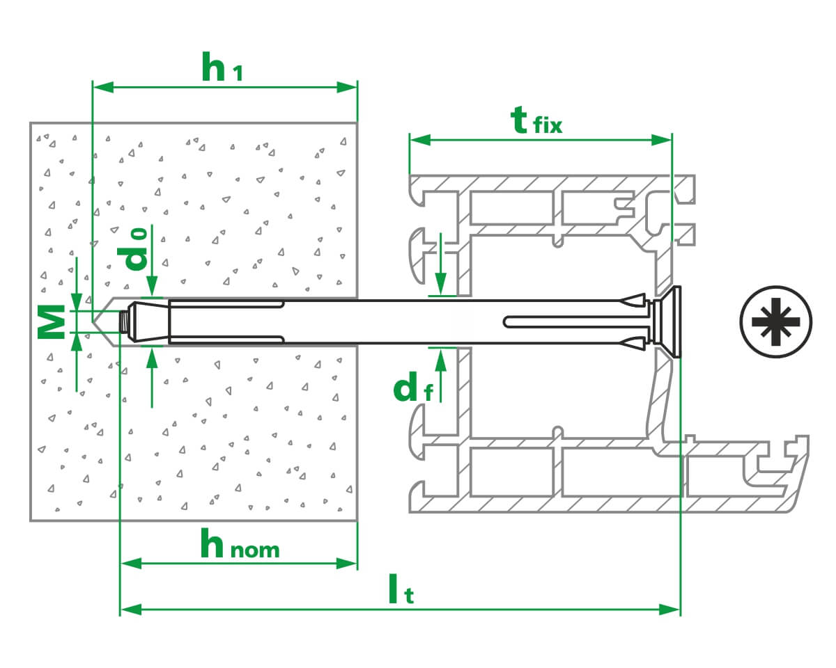 Металлический рамный дюбель MFA 10х72 (с этик./1шт)