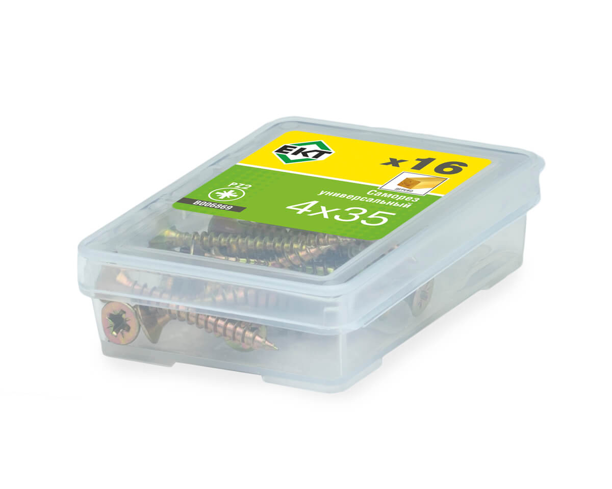 Саморез, желтый цинк 4,0х35 (упак/16шт)