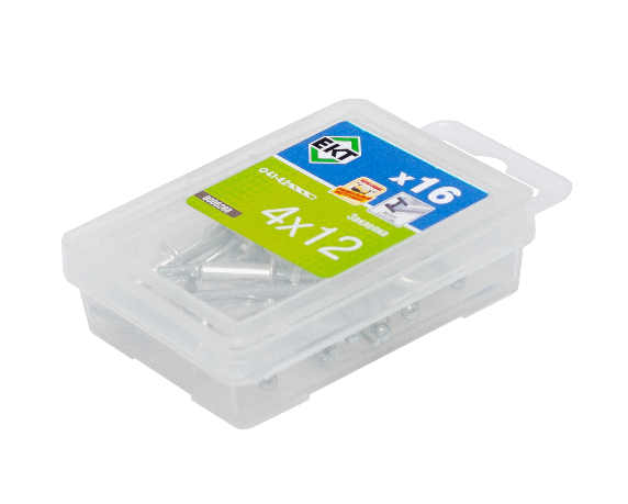 Заклепка 4 х12, алюминий/сталь (упак/16шт)