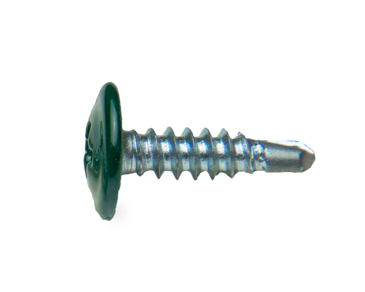 Саморез с п/ш SPS, сверло 4,2x16 RAL6005 (упак/500шт)