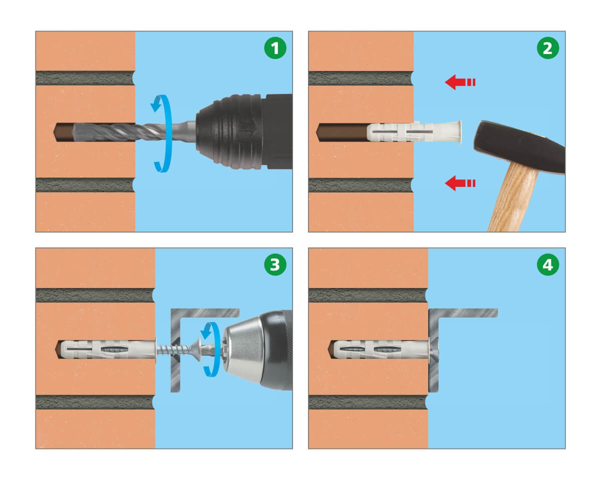 Дюбель распорный 5х25 KSD S с бортом, НЕЙЛОН KEW (упак/50.000шт)